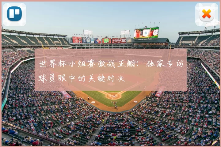 世界杯小组赛激战正酣:独家专访球员眼中的关键对决