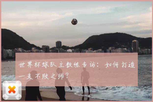世界杯球队主教练专访:如何打造一支不败之师?